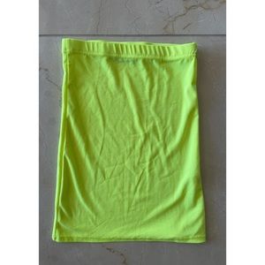 Neon Lime Mini Skirt S